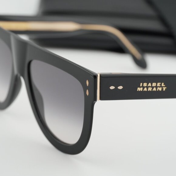 Isabel Marant IM 0075/S 0807 9O Aviator Sunglasses - Black/Grey main image 5